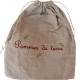 Sac à légumes en lin 100% naturel avec broderie "Pommes de terre"